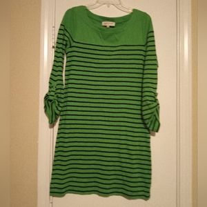 Green stripe dress